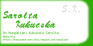 sarolta kukucska business card